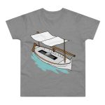 Camiseta hombre punto liso - Gris deportivo jaspeado - Llaüt il·lustrat