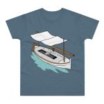 Camiseta hombre punto liso - Azul piedra - Llaüt il·lustrat