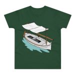 Camiseta hombre punto liso - Verde botella - Llaüt il·lustrat