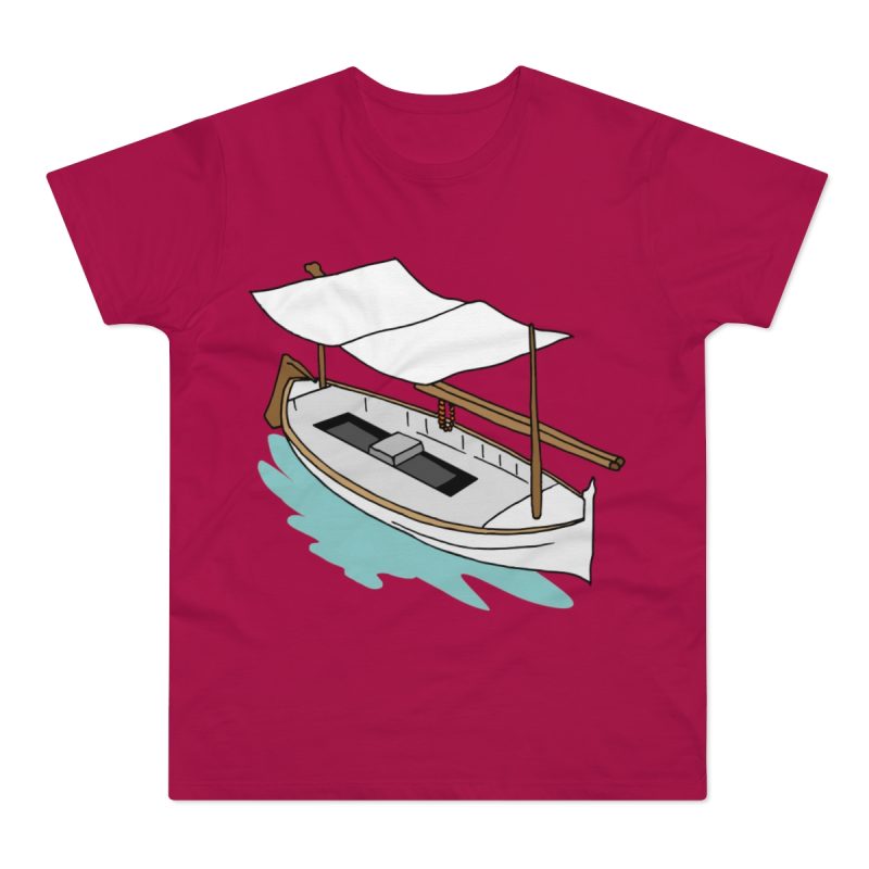 Camiseta hombre punto liso - Sorbete - Llaüt il·lustrat