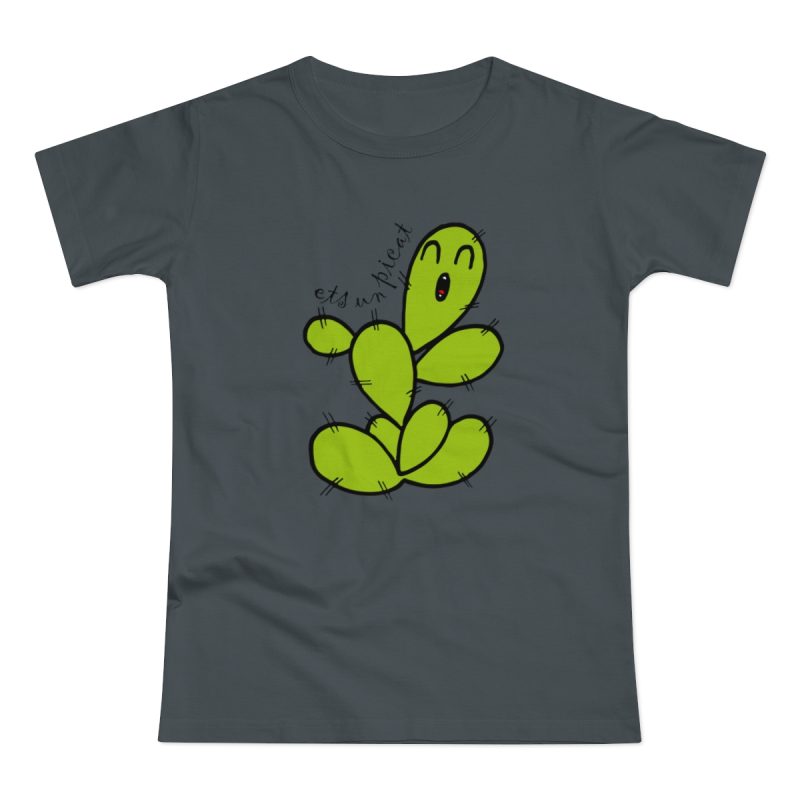 Camiseta mujer punto liso - Gris oscuro - Camiseta «Ets un picat» – Figuera de moro Camiseta mujer punto liso - Gris oscuro - Camiseta «Ets un picat» – Figuera de moro