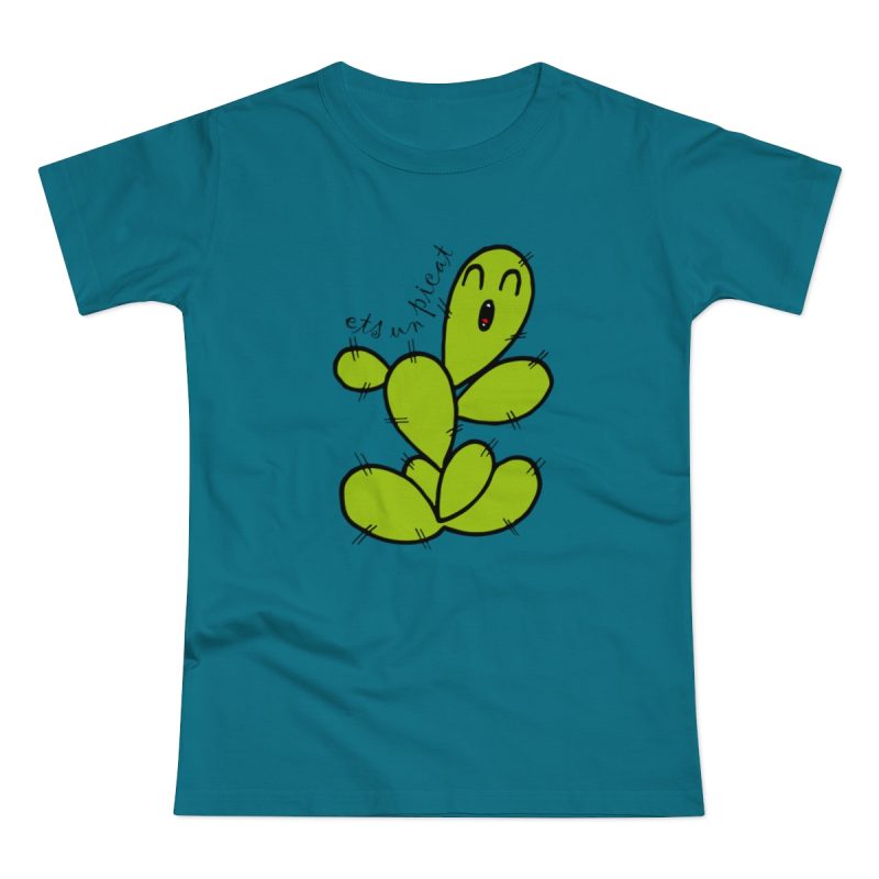 Camiseta mujer punto liso - Azul diva - Camiseta «Ets un picat» – Figuera de moro