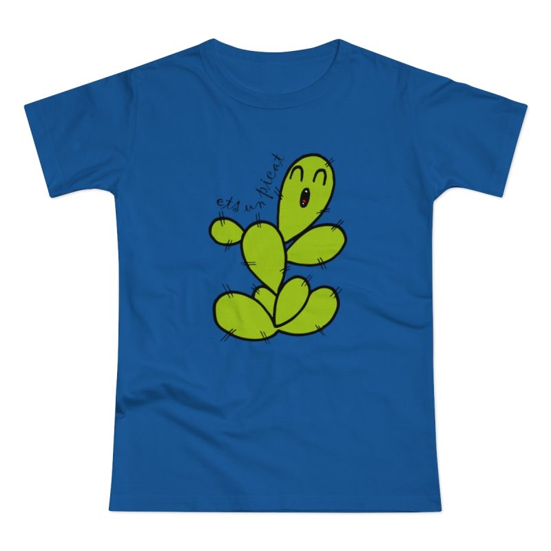 Camiseta mujer punto liso - Azul royal intenso - Camiseta «Ets un picat» – Figuera de moro