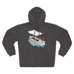 Sudadera capucha con cremallera premium - Antracita - Llaüt il·lustrat