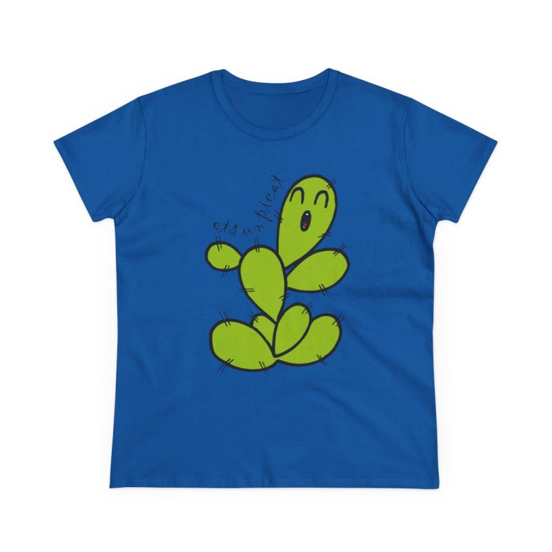 Camiseta mujer algodon medio - Azul royal - Camiseta «Ets un picat» – Figuera de moro