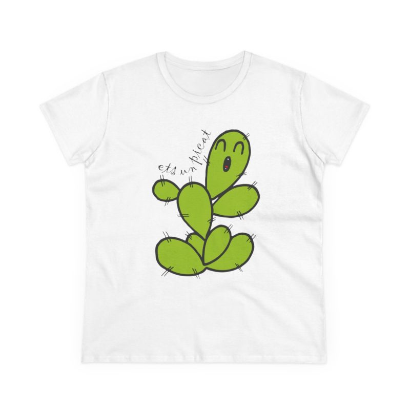 Camiseta mujer algodon medio - Blanco - Camiseta «Ets un picat» – Figuera de moro