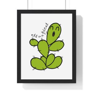 Poster enmarcado vertical - Negro - Camiseta «Ets un picat» – Figuera de moro