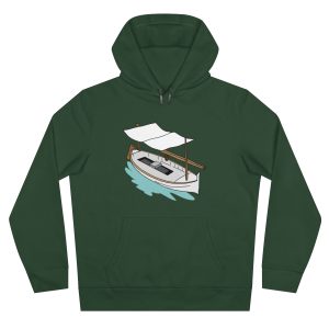 Sudadera con capucha King - Verde botella - Llaüt il·lustrat