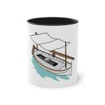 Taza bicolor - Negro - Llaüt il·lustrat