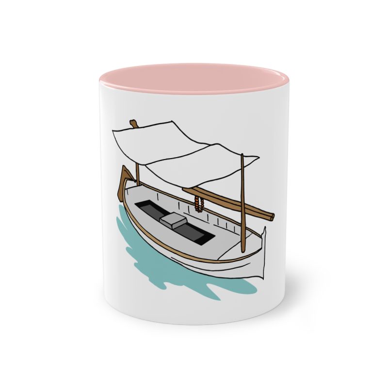 Taza bicolor - Rosa - Llaüt il·lustrat