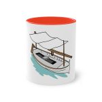 Taza bicolor - Rojo - Llaüt il·lustrat