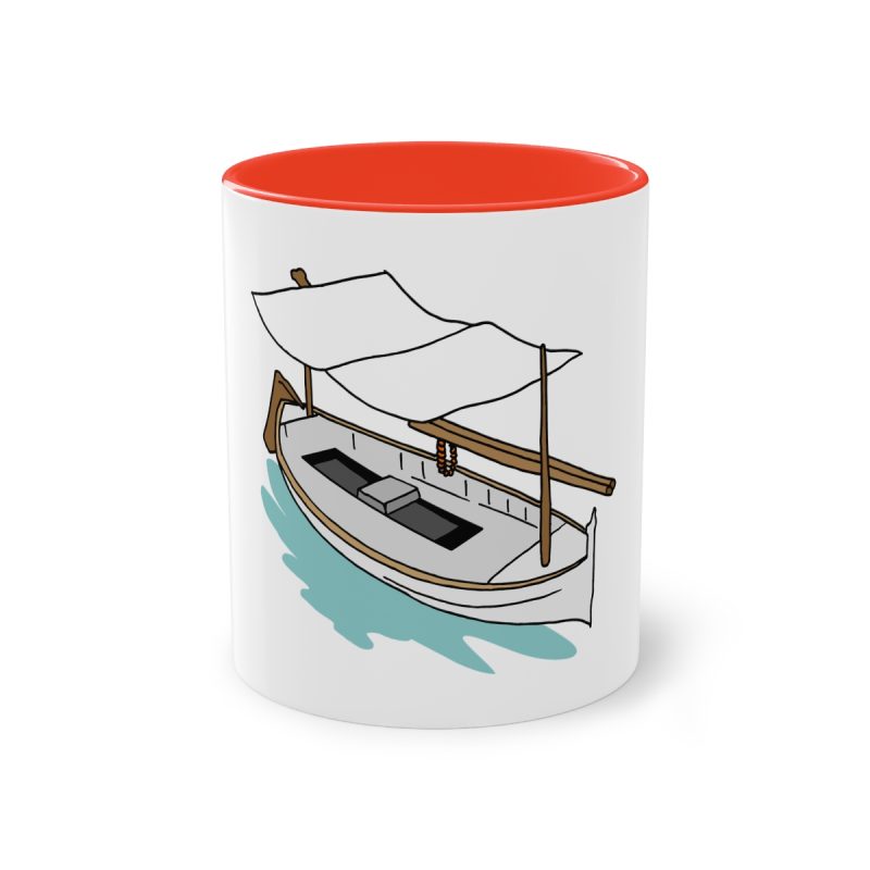 Taza bicolor - Rojo - Llaüt il·lustrat