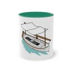 Taza bicolor - Verde oscuro - Llaüt il·lustrat
