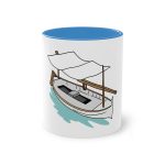 Taza bicolor - Azul claro - Llaüt il·lustrat