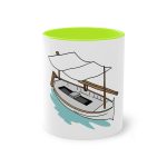 Taza bicolor - Verde claro - Llaüt il·lustrat