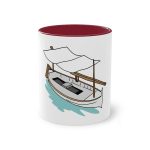 Taza bicolor - Granate - Llaüt il·lustrat