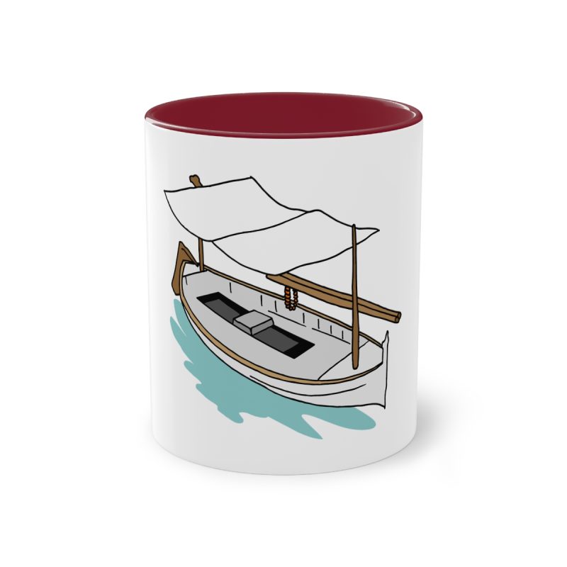 Taza bicolor - Granate - Llaüt il·lustrat