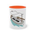 Taza bicolor - Naranja - Llaüt il·lustrat