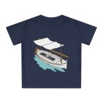Camiseta de bebe - Azul marino nautico - Llaüt il·lustrat Camiseta de bebe - Azul marino nautico - Llaüt il·lustrat