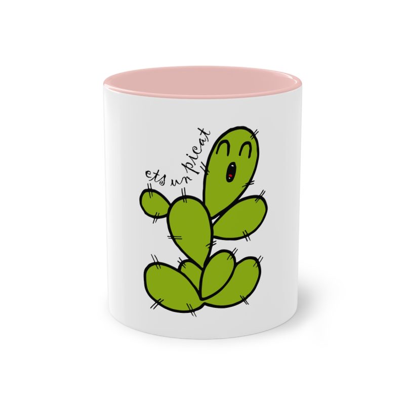 Taza bicolor - Rosa - Camiseta «Ets un picat» – Figuera de moro