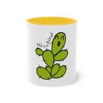 Taza bicolor - Amarillo dorado - Camiseta «Ets un picat» – Figuera de moro Taza bicolor - Amarillo dorado - Camiseta «Ets un picat» – Figuera de moro
