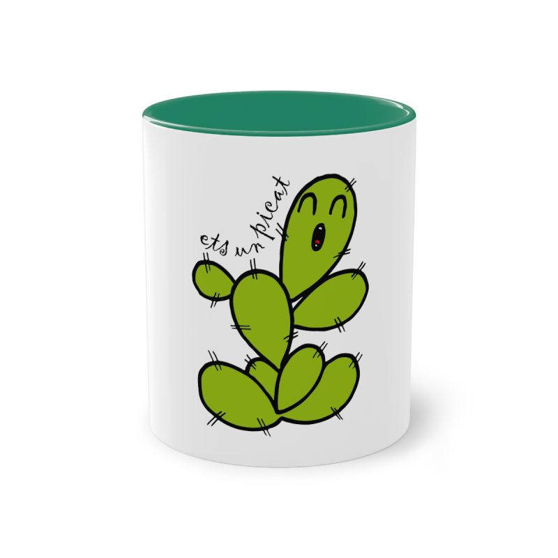 Taza bicolor - Verde oscuro - Camiseta «Ets un picat» – Figuera de moro
