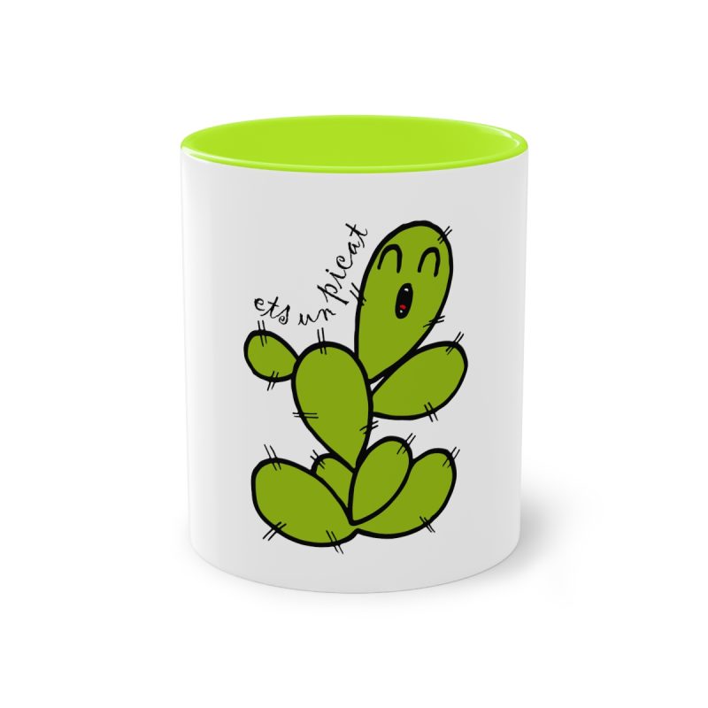 Taza bicolor - Verde claro - Camiseta «Ets un picat» – Figuera de moro