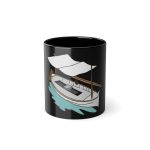 Taza negra 325 ml - Negro - Llaüt il·lustrat