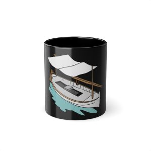 Taza negra 325 ml - Negro - Llaüt il·lustrat