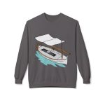 Sudadera Softstyle cuello redondo - Gris marengo - Llaüt il·lustrat