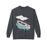Sudadera Softstyle cuello redondo - Gris jaspeado oscuro - Llaüt il·lustrat