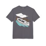 Camiseta oversize gruesa - Gris iman - Llaüt il·lustrat