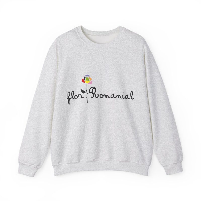 Sudadera cuello redondo - Gris ceniza - Camiseta Flor Romaniál Sudadera cuello redondo - Gris ceniza - Camiseta Flor Romaniál