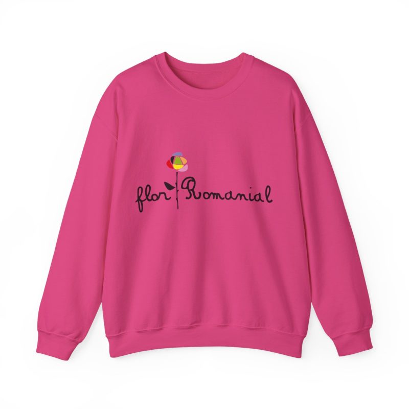 Sudadera cuello redondo - Fucsia intenso - Camiseta Flor Romaniál