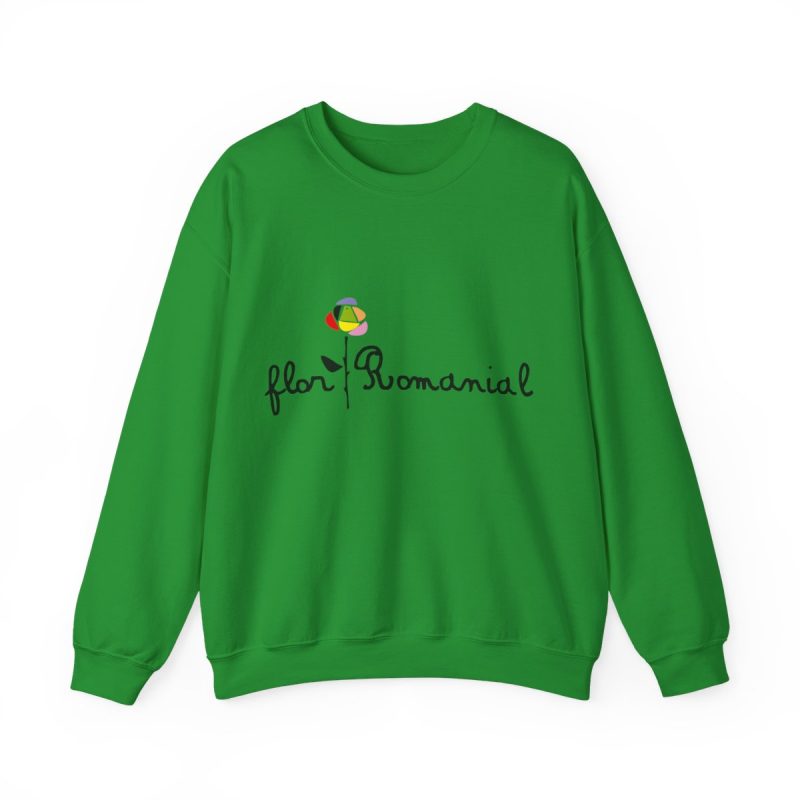 Sudadera cuello redondo - Verde irlandes - Camiseta Flor Romaniál