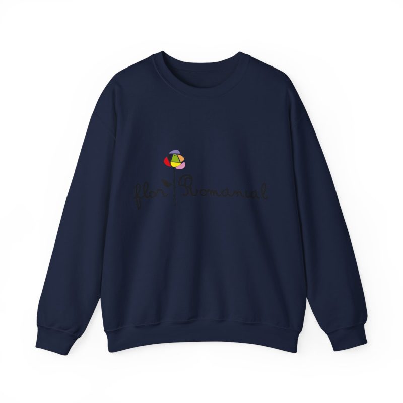 Sudadera cuello redondo - Azul marino - Camiseta Flor Romaniál
