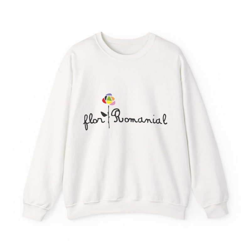 Sudadera cuello redondo - Blanco - Camiseta Flor Romaniál
