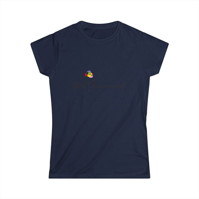 Camiseta mujer Softstyle - Azul marino - Camiseta Flor Romaniál