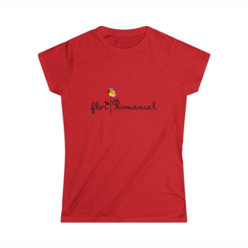 Camiseta mujer Softstyle - Rojo - Camiseta Flor Romaniál