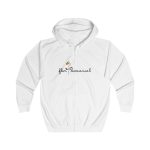 Sudadera con capucha y cremallera - Blanco artico - Camiseta Flor Romaniál Sudadera con capucha y cremallera - Blanco artico - Camiseta Flor Romaniál