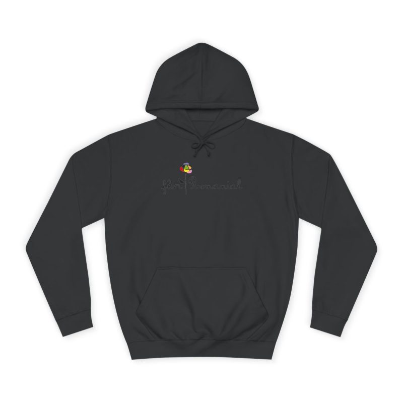 Sudadera universitaria - Negro azabache - Camiseta Flor Romaniál