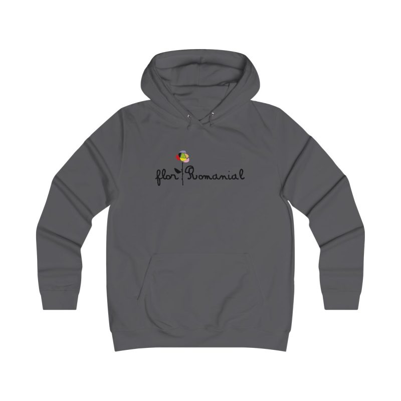 Sudadera universitaria mujer - Gris marengo - Camiseta Flor Romaniál