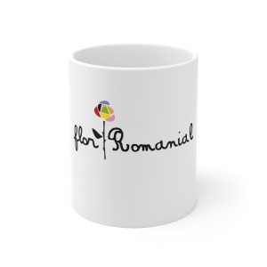 Taza de ceramica - Camiseta Flor Romaniál