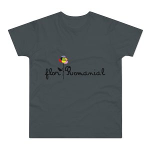 Camiseta hombre punto liso - Gris oscuro - Camiseta Flor Romaniál