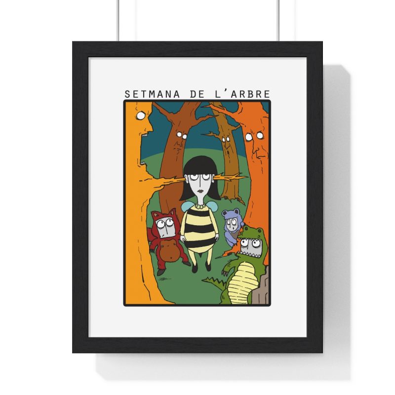 Poster enmarcado vertical - Negro - Setmana de l’Arbre Poster enmarcado vertical - Negro - Setmana de l’Arbre
