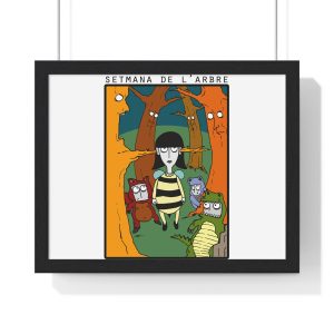 Poster enmarcado horizontal - Negro - Setmana de l’Arbre