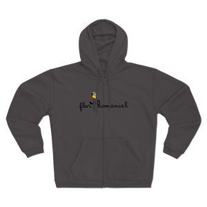 Sudadera capucha con cremallera premium - Antracita - Camiseta Flor Romaniál