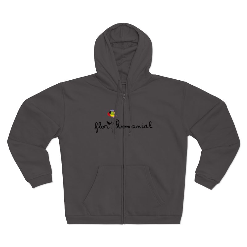 Sudadera capucha con cremallera premium - Antracita - Camiseta Flor Romaniál Sudadera capucha con cremallera premium - Antracita - Camiseta Flor Romaniál