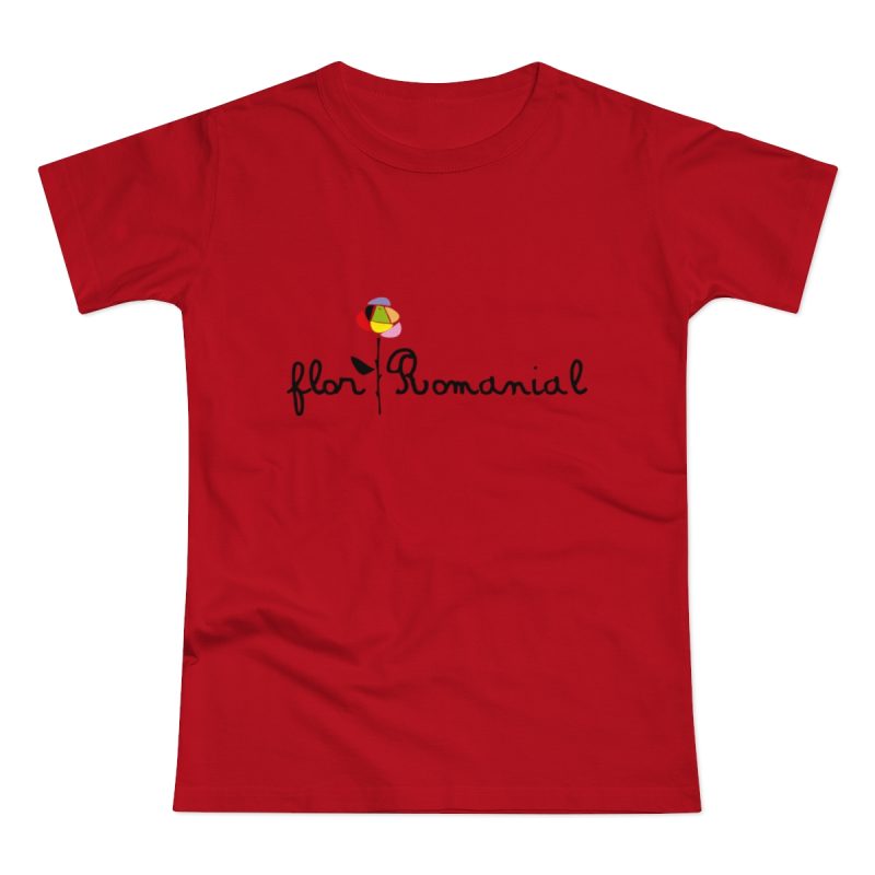 Camiseta mujer punto liso - Rojo - Camiseta Flor Romaniál
