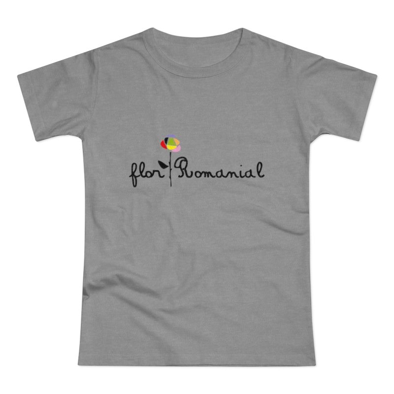 Camiseta mujer punto liso - Gris deportivo jaspeado - Camiseta Flor Romaniál